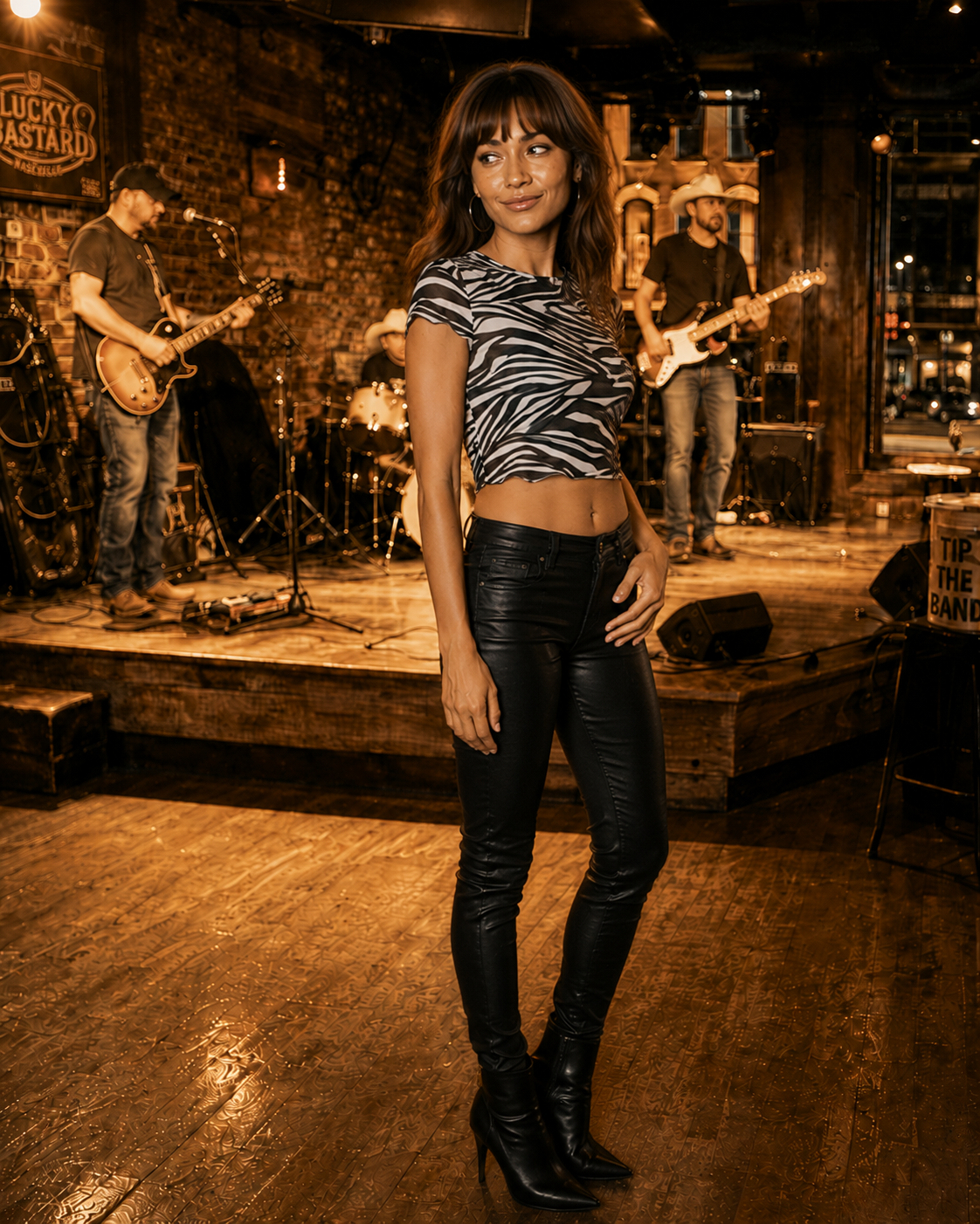 Sheer Zebra Print Top